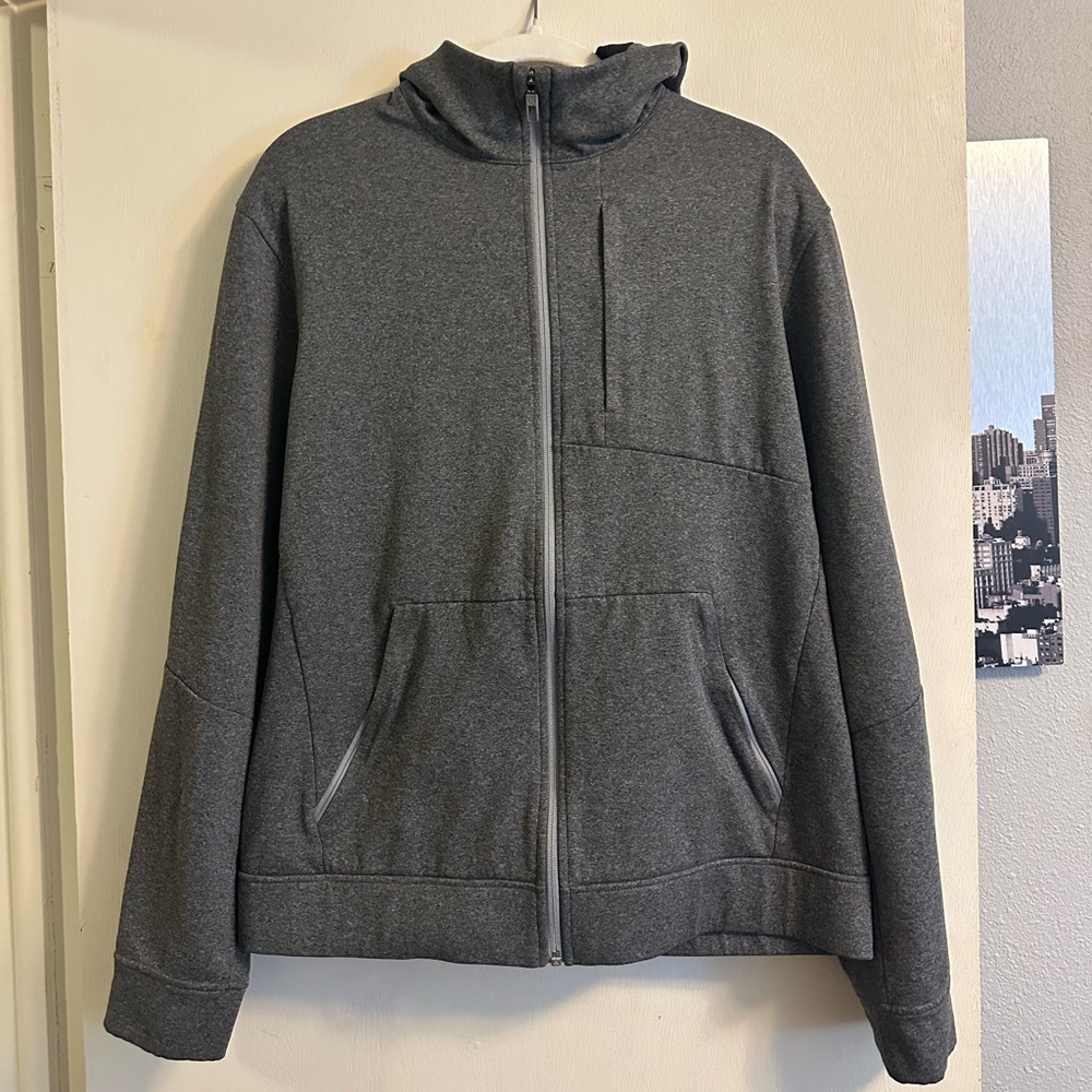 lululemon Men's Charcoal Full-Zip Hoodie
